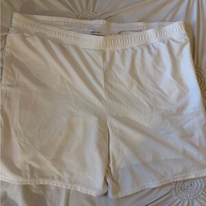 All in Motion Men's Cream Lined Athletic Shorts